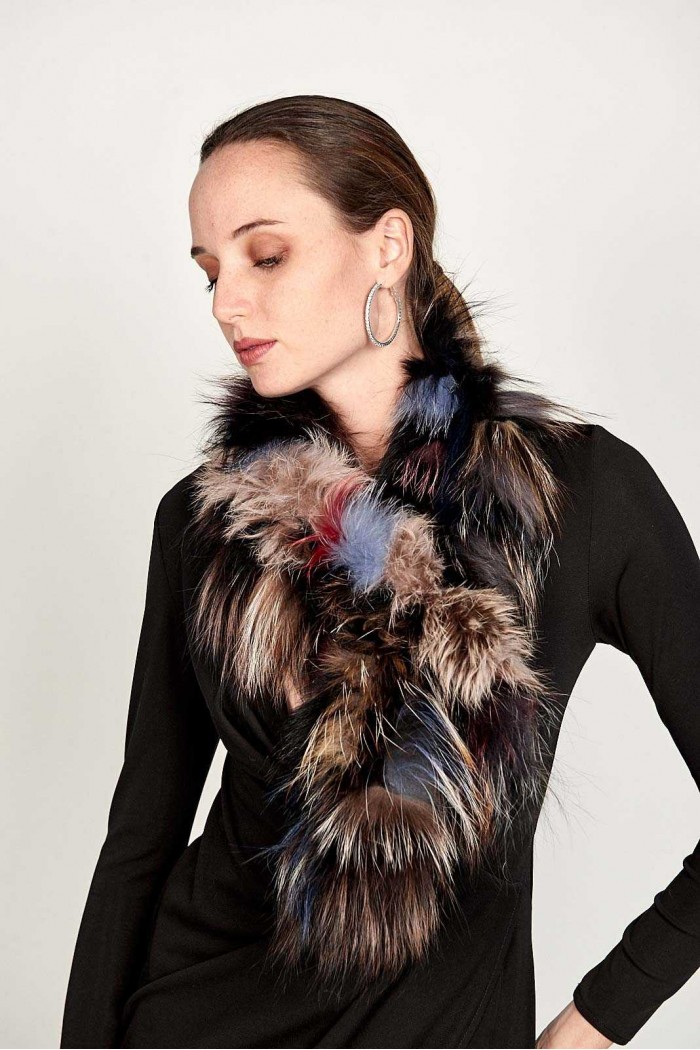 BUFANDA DE PELO TEJIDO PC-LZY5824-09-10010