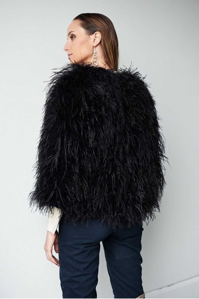 CHAQUETA PLUMAS LARGA DE AVESTRUZ PC-YLM1020-15