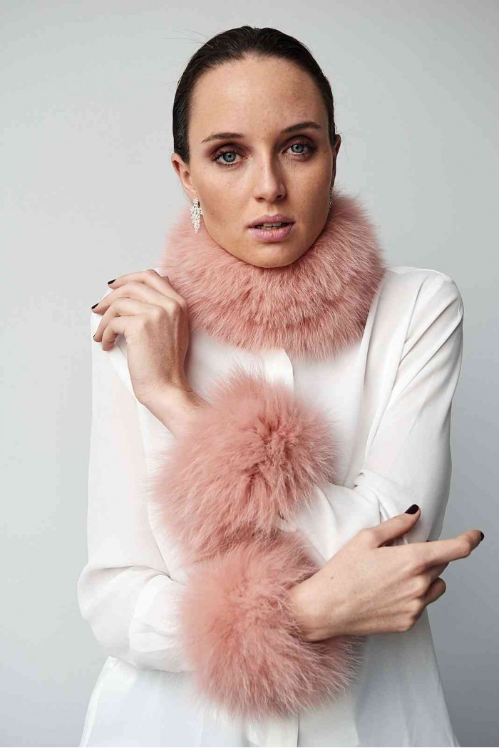 Cuello & Puño DE PELO TEJIDO