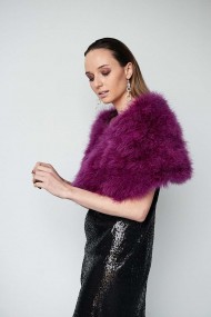 Estola de Plumas de avestruz PC-YLM5624-25