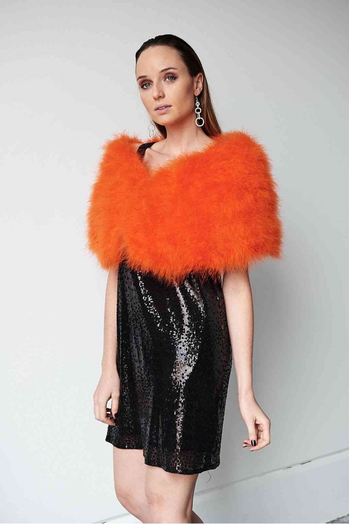 Estola de Plumas de avestruz PC-YLM5624-36