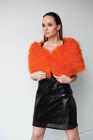 Estola de Plumas de avestruz PC-YLM5624-36