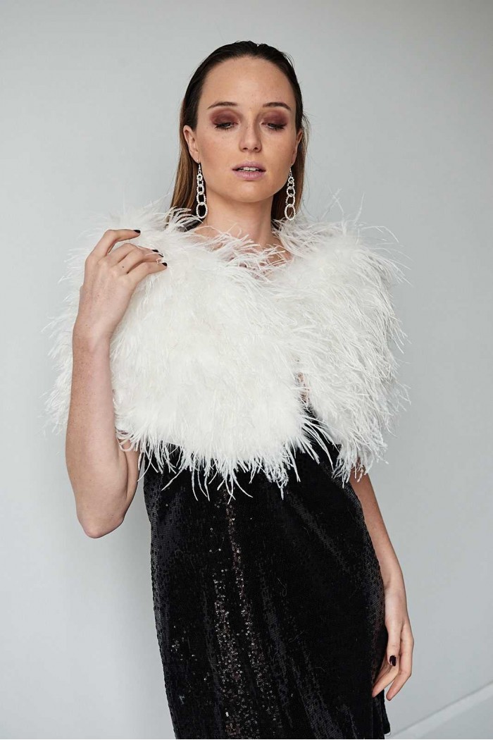 Estola plumas larga Avestruz PC-YLM5625-07