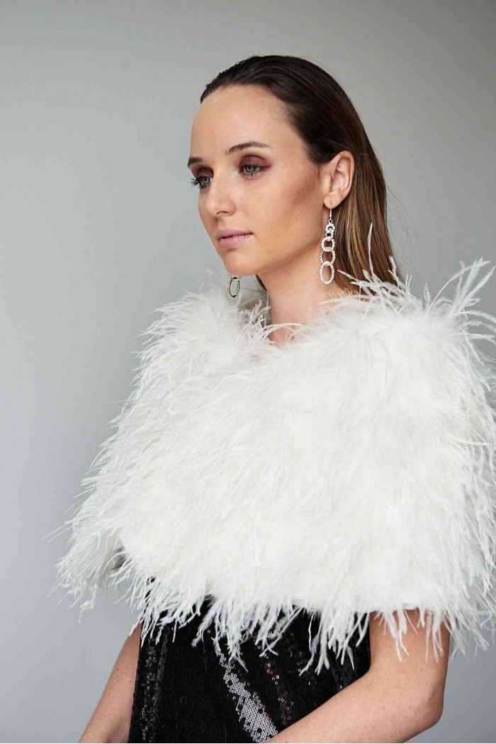 Estola plumas larga Avestruz PC-YLM5625-07