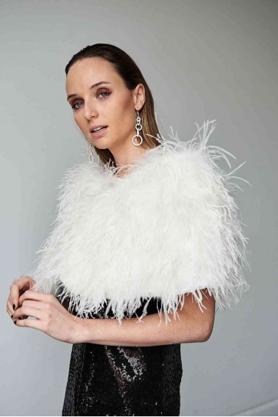 Estola plumas larga Avestruz PC-YLM5625-07