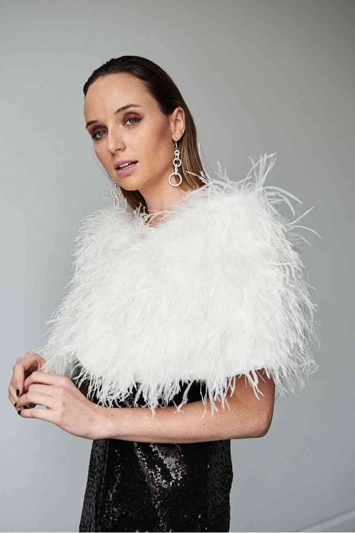 Estola plumas larga Avestruz PC-YLM5625-07