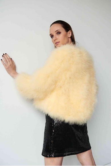 CHAQUETA PLUMAS DE AVESTRUZ PC-YLM5749-81