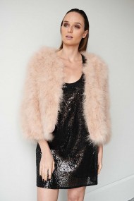 CHAQUETA PLUMAS DE AVESTRUZ PC-YLM5749-06