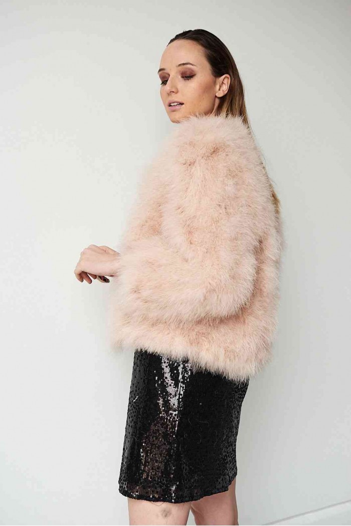 CHAQUETA PLUMAS DE AVESTRUZ PC-YLM5749-06