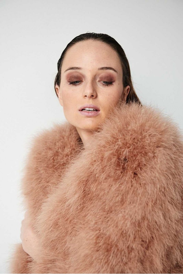 CHAQUETA PLUMAS DE AVESTRUZ PC-YLM5749-09