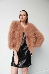 CHAQUETA PLUMAS DE AVESTRUZ PC-YLM5749-09