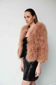 CHAQUETA PLUMAS DE AVESTRUZ PC-YLM5749-09