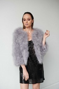 CHAQUETA PLUMAS DE AVESTRUZ PC-YLM5749-12