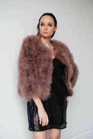 CHAQUETA PLUMAS DE AVESTRUZ PC-YLM5749-13