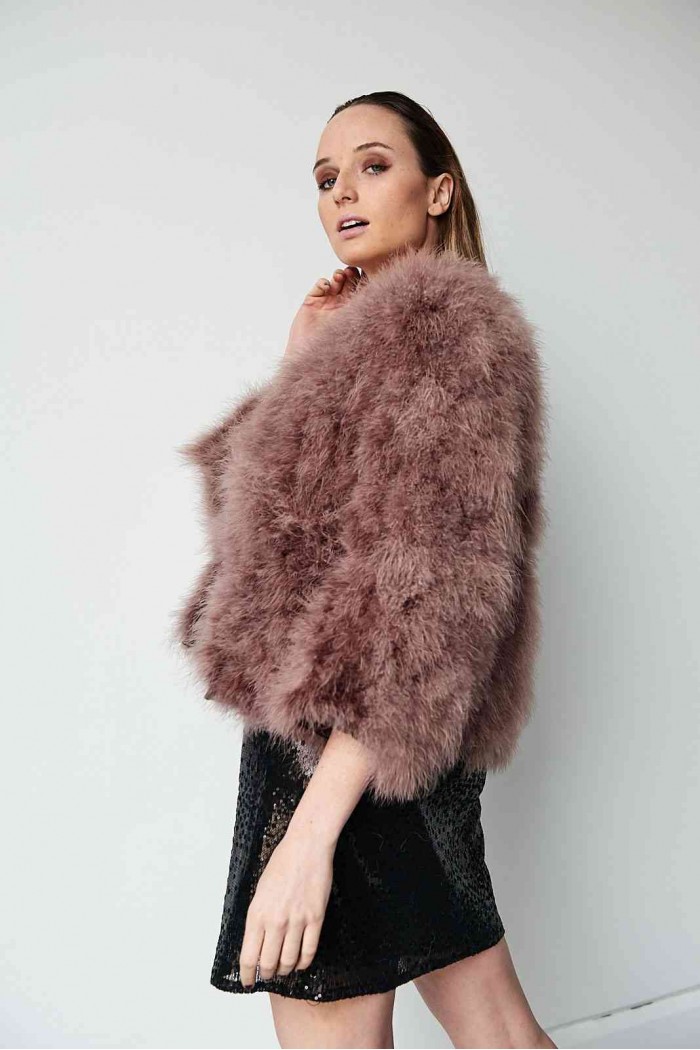 CHAQUETA PLUMAS DE AVESTRUZ PC-YLM5749-13