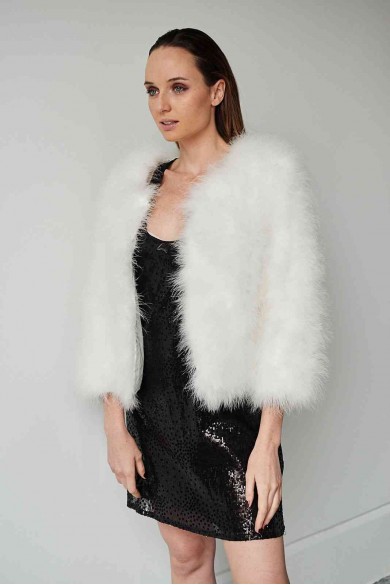 CHAQUETA PLUMAS DE AVESTRUZ PC-YLM5749-32