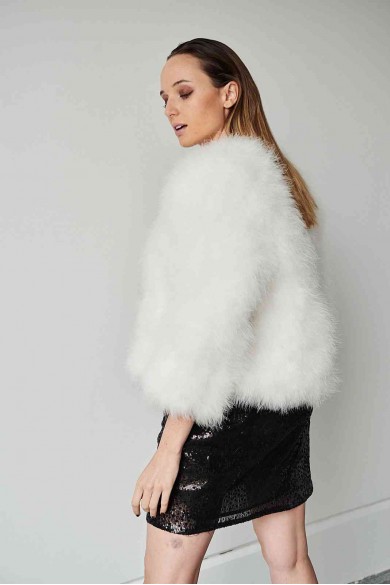 CHAQUETA PLUMAS DE AVESTRUZ PC-YLM5749-32