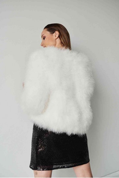 CHAQUETA PLUMAS DE AVESTRUZ PC-YLM5749-32