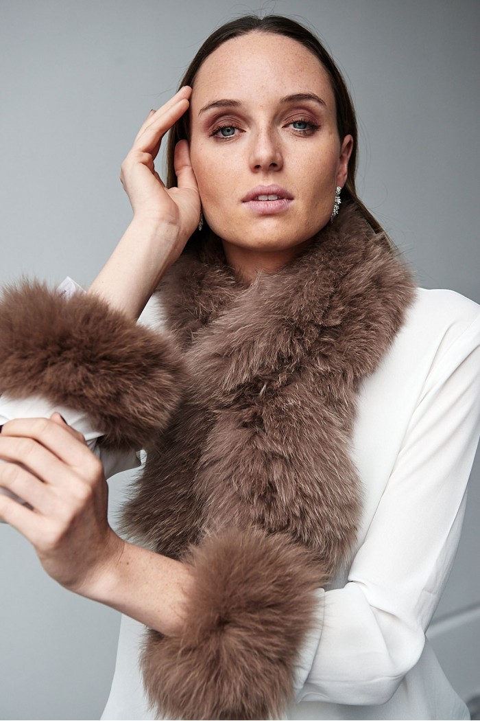 BUFANDA DE PELO TEJIDO PC-LZY5824-158-10010