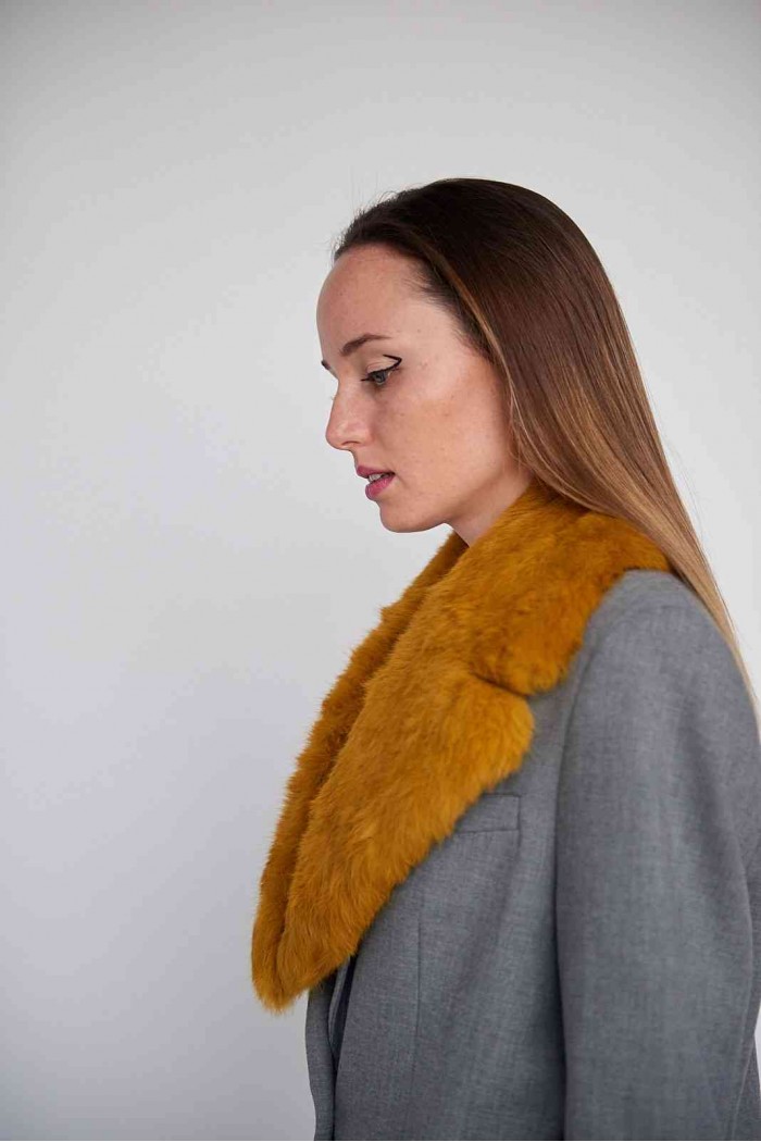 CUELLO DE ESMOQUIN PELO DE CONEJO PC-LLL5741-14