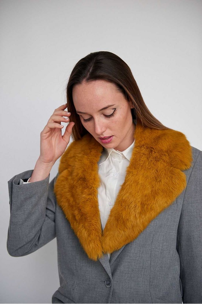 CUELLO DE ESMOQUIN PELO DE CONEJO PC-LLL5741-14