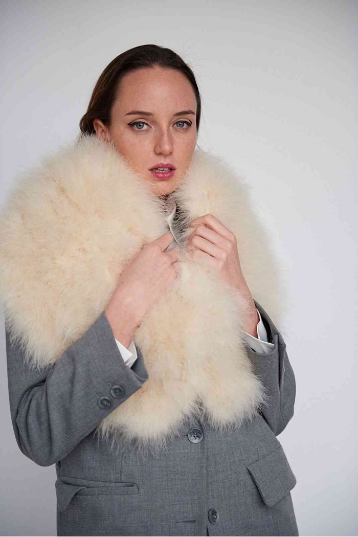 Estola de Plumas de avestruz PC-YLM5624-42