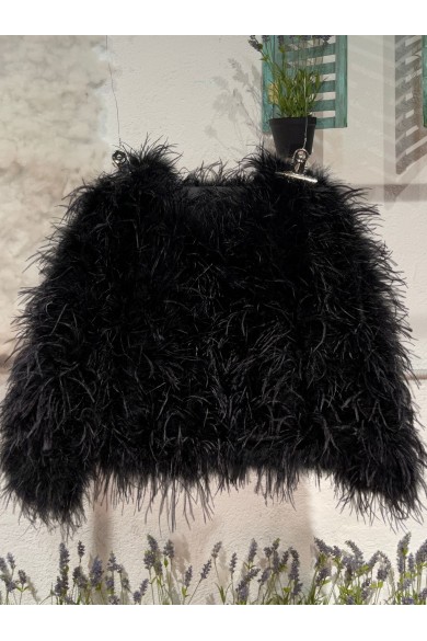 CHAQUETA PLUMAS LARGA DE AVESTRUZ PC-YLM1020-15