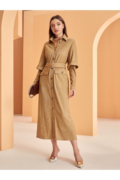 Vestido camisero con botón