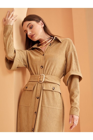 Vestido camisero con botón