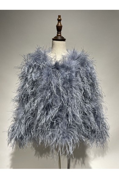CHAQUETA PLUMAS LARGA DE AVESTRUZ PC-YLM1020-20