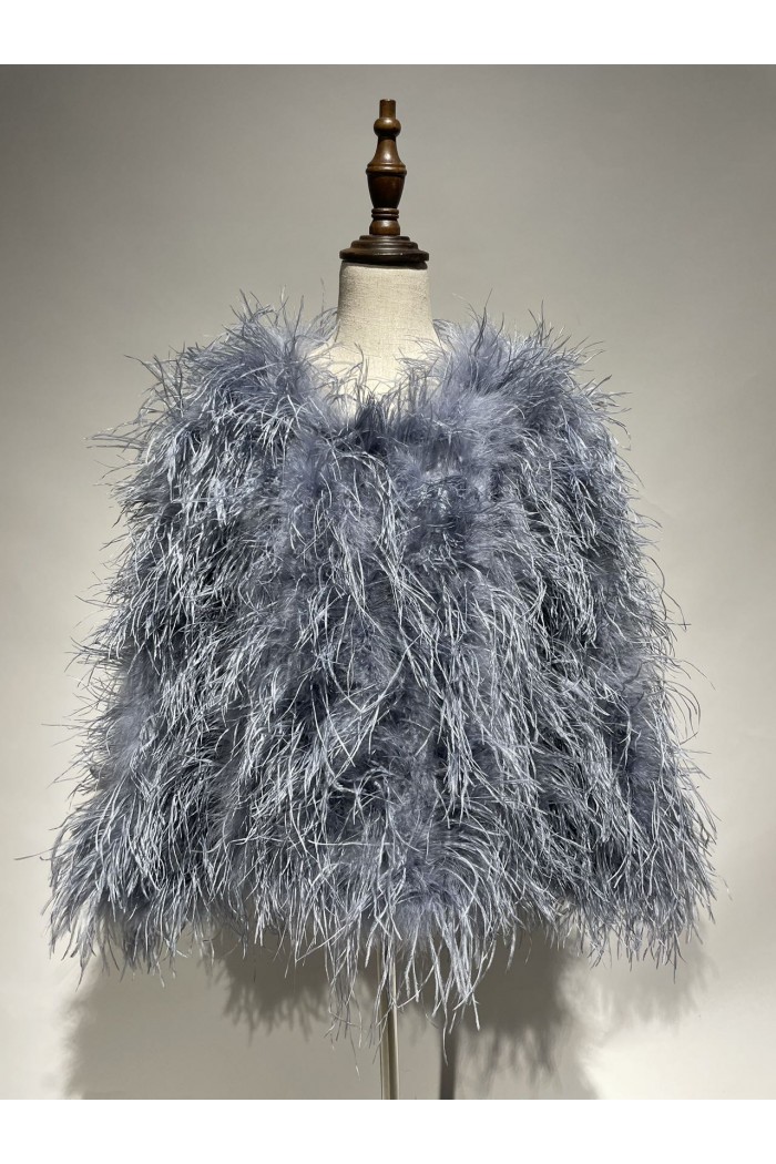 CHAQUETA PLUMAS LARGA DE AVESTRUZ PC-YLM1020-20