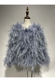 CHAQUETA PLUMAS LARGA DE AVESTRUZ PC-YLM1020-20