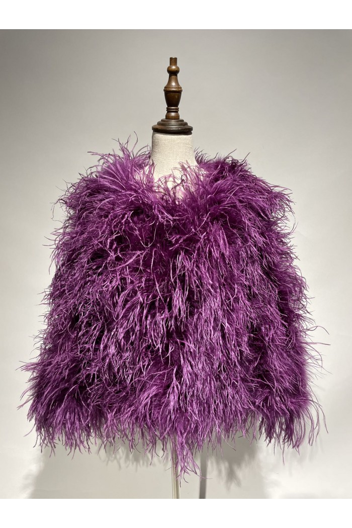CHAQUETA PLUMAS LARGA DE AVESTRUZ PC-YLM1020-42