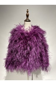 CHAQUETA PLUMAS LARGA DE AVESTRUZ PC-YLM1020-42