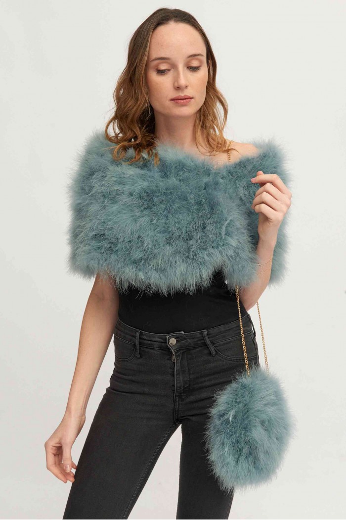 Estola de Plumas de avestruz PC-YLM5624-59