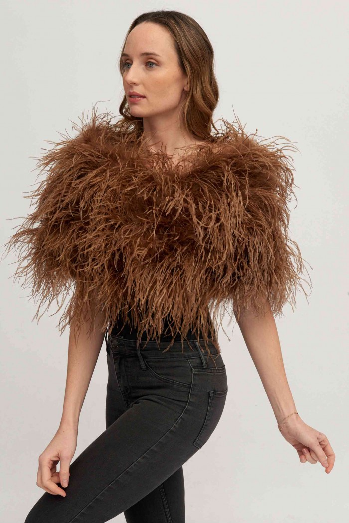 Estola plumas larga Avestruz PC-YLM5625-28