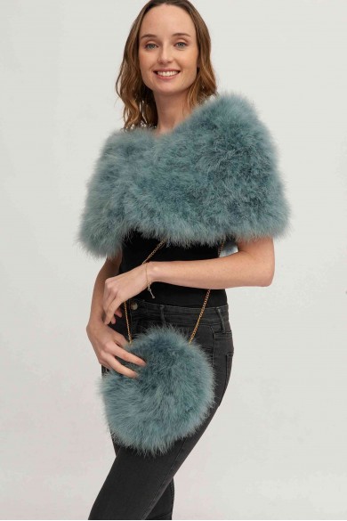 Bolso de pluma de avestruz PC-YLM5626-59