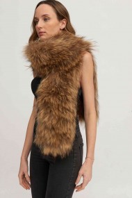 Bufanda Larga con Trenza de Pelo de Zorro PC-LZH5823