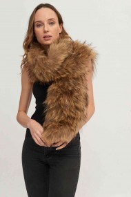 Bufanda Larga con Trenza de Pelo de Zorro PC-LZH5823
