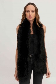 Bufanda Larga con Trenza de Pelo de Zorro PC-LZH5823-20