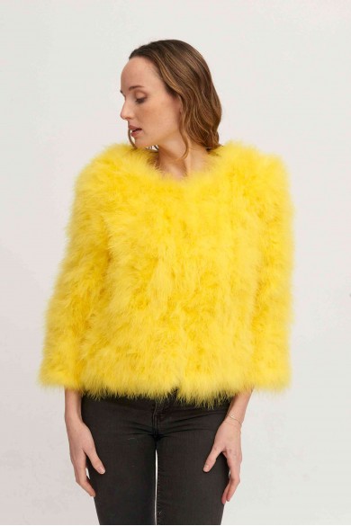CHAQUETA PLUMAS DE AVESTRUZ PC-YLM5749-24