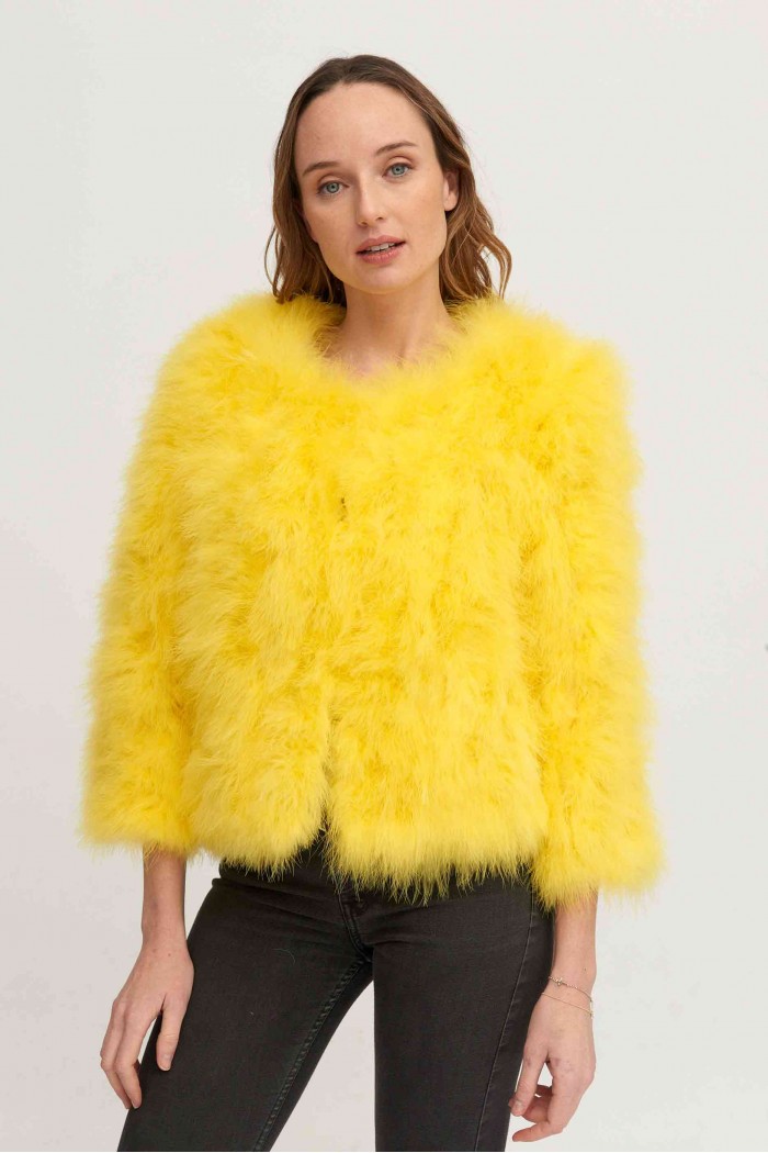 CHAQUETA PLUMAS DE AVESTRUZ PC-YLM5749-24
