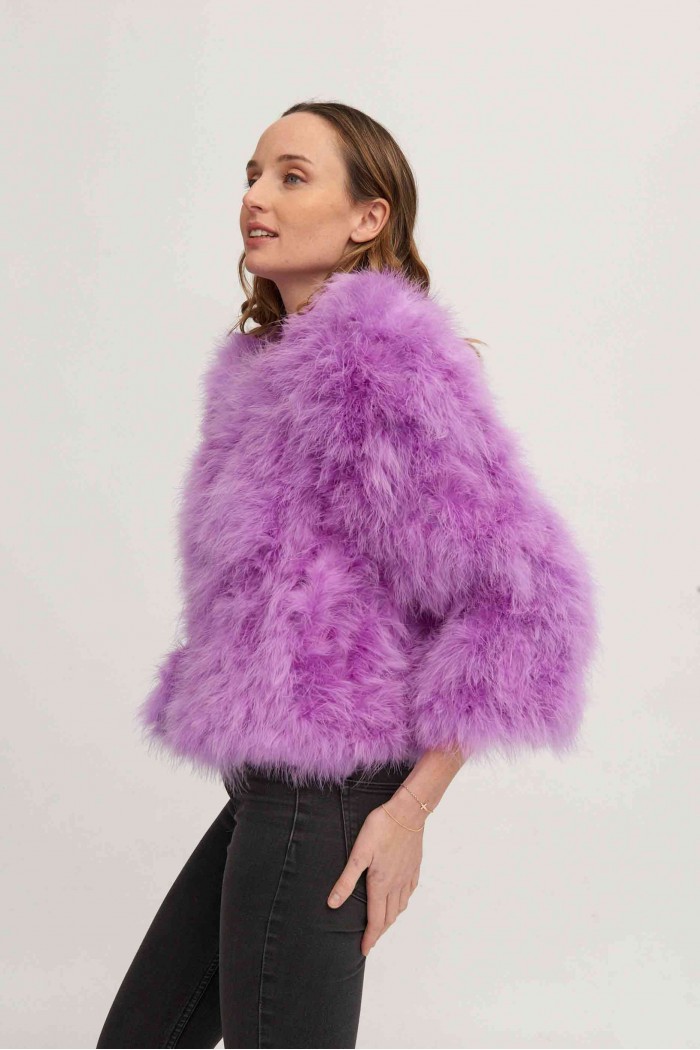 CHAQUETA PLUMAS DE AVESTRUZ PC-YLM5749-18