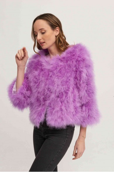 CHAQUETA PLUMAS DE AVESTRUZ PC-YLM5749-18