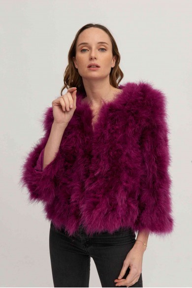 CHAQUETA PLUMAS DE AVESTRUZ PC-YLM5749-25