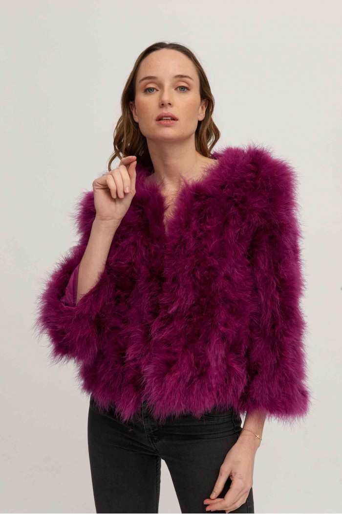 CHAQUETA PLUMAS DE AVESTRUZ PC-YLM5749-25