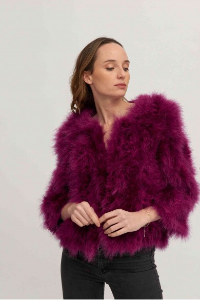 CHAQUETA PLUMAS DE AVESTRUZ PC-YLM5749-25