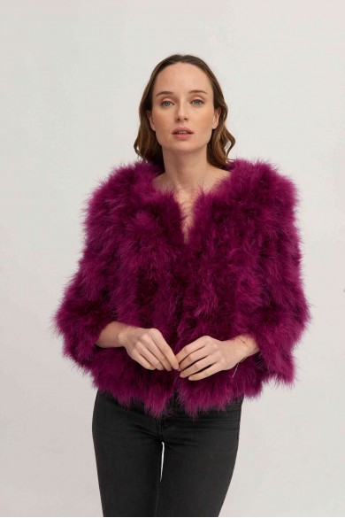 CHAQUETA PLUMAS DE AVESTRUZ PC-YLM5749-25
