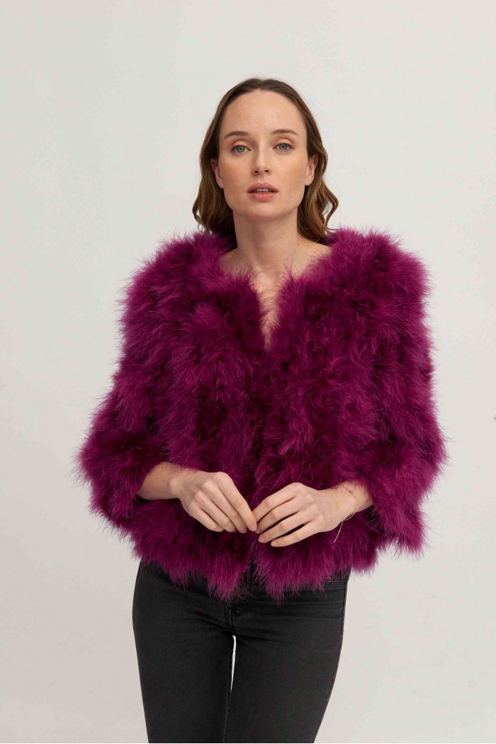 CHAQUETA PLUMAS DE AVESTRUZ PC-YLM5749-25