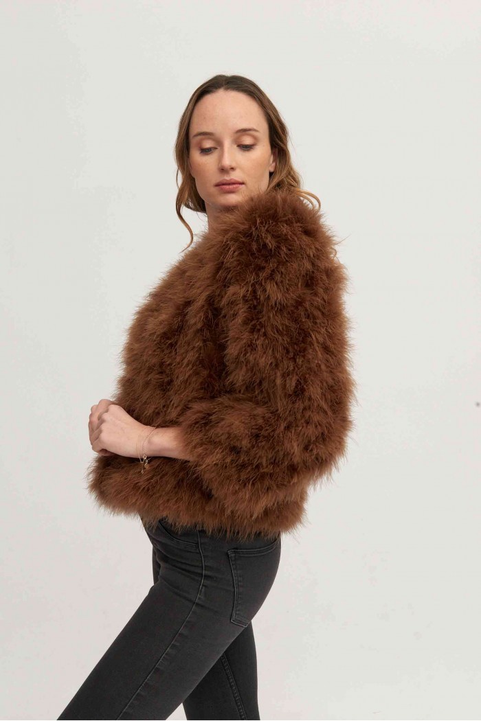 CHAQUETA PLUMAS DE AVESTRUZ PC-YLM5749-28